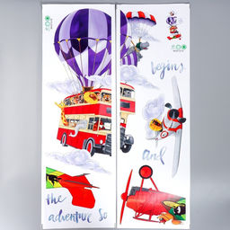 Наклейка интерьерная цветная «Приключения начинаются», набор 2 листа, 30×90 см