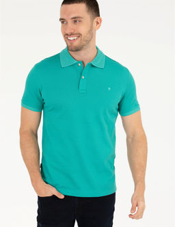 Ye_il Slim Fit Polo Yaka Merserize Ti__rt