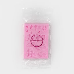 Молд для заливки Доляна Гербарий, силикон, 14 ячеек, 8?5?0.8 см, розовый  фото 6