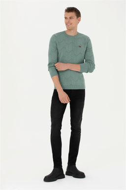 Брюки джинсовые U. S. Polo Assn темно-серые из хлопка - U.s. polo assn фото 8