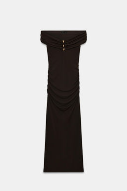 LONG DRAPED DRESS - Zara фото 7