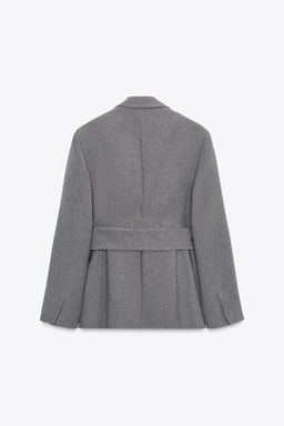 BLAZER WITH SHOULDER PADS AND BELT - Zara фото 9