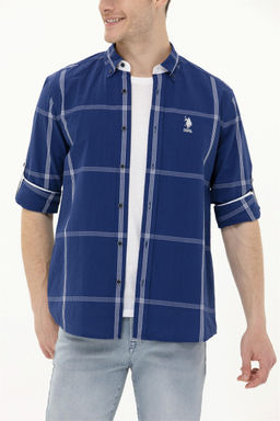 U. S. Polo Assn / Мужская темно-синяя рубашка с длинным рукавом - U.s. polo assn фото 13