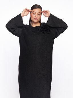 Черное платье с люрексом PP51727BLK01 - Артесса фото 2