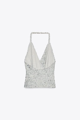 GATHERED SEQUIN TOP - Zara фото 8