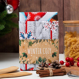 Набор кухонных полотенец Доляна Время для счастья 35х60см-2шт, 100% хлопок  фото 3