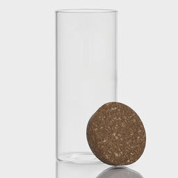 Банка для хранения «Классика», 1 л, 8.5×21 см, с пробковой крышкой, стекло, прозрачная