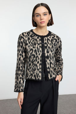 Kahverengi Leopar Desenli Triko H?rka TWOAW25HI00378