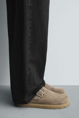 LEATHER BUCKLE CLOGS - Zara фото 8