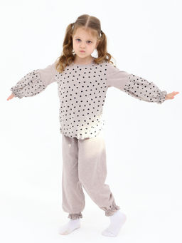 Пижама с брюками Китти серый меланж 33067