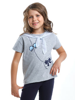 Футболка с принтом UD 6473 серый