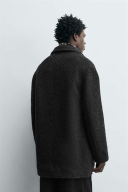 WOOL BLEND DOUBLE-BREASTED PEA COAT - Zara фото 3