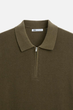 PURL KNIT POLO SHIRT - Zara фото 35