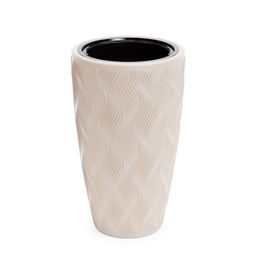 Кашпо "Флэйм" 24л (со вставкой 207х173мм) (св.бежевый) М8886