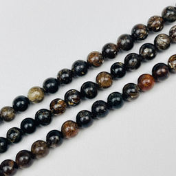 Бусины для украшений из камня Биотит (60 бусин)