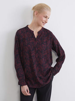 Ka??k Yaka ?i?ekli Bluz