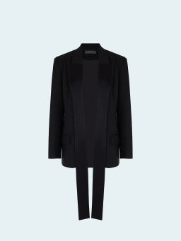 EMKA // Жакет-смокинг с атласной отделкой  фото 2