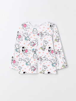 Bisiklet Yaka Uzun Kollu 101 Dalma?yal? Bask?l? K?z Bebek Pijama Tak?m? - Waikiki фото 2