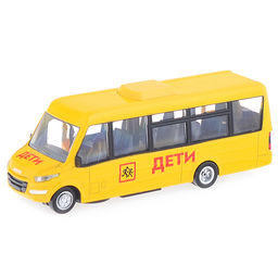 Автобус металл Iveco Daily Vsn-700 Дети, 15 см, (двери, инерц,) в коробке