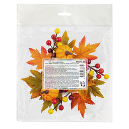 Blumentag WDM-08 Мини-венок осенний с тыквами, шишками и ягодами 8.5 см 3 х 1 шт. 01  фото 3