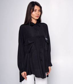 Рубашка #КТ20506, чёрный