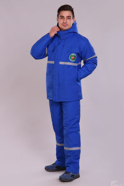 Костюм скорой помощи утепленный мужской 43 СиСу. Цвет: васильковый
