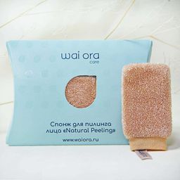 Спонж для пилинга лица Natural Peeling (Персиковый) - Wai ora фото 2