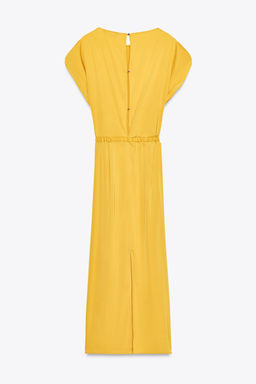 BELTED SATIN MIDI DRESS - Zara фото 15