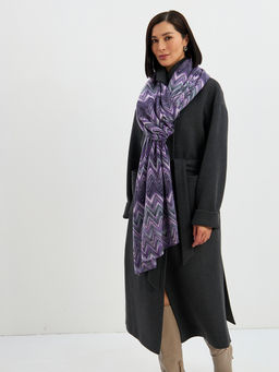 Большой, мягкий, тонкий и очень нежный двусторонний палантин с рисунком - Tantino фото 10