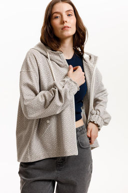 ЕВТ 3300/перламутровое облако,3Д квадраты жакет жен