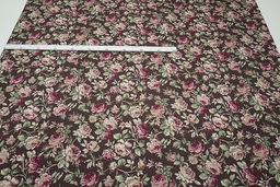 Сатин Античные розы цв.горький шоколад, ш.1.6м, хлопок-100%, 110гр/м.кв - Купава фото 6