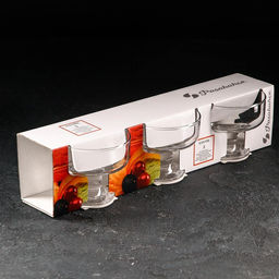 Креманки Paşabahçe Ice ville, 265 мл, для мороженого, набор 3 шт., стекло, прозрачные