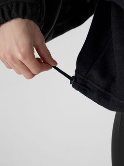 Свитшот женский черный из флиса