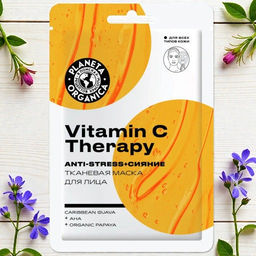 "PLANETA ORGANICA" Тканевая маска для лица "VITAMIN С THERAPY" (*24) 28.05.2027