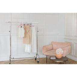 Плечики - вешалки LaDо́m Brillant, 44.5×23×1.2 см, 3 шт., деревянные, широкие плечики, розовые