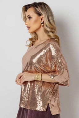 Блузка женская БЛЕСК110/01/Блеск, золото. Новый год - Rise фото 4