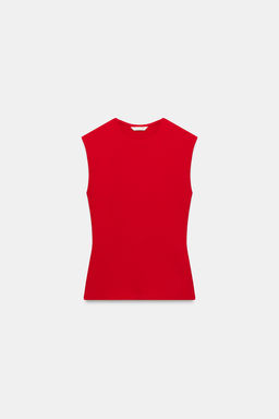 CAMISETA MANGA SISA / Rojo - Zara фото 5