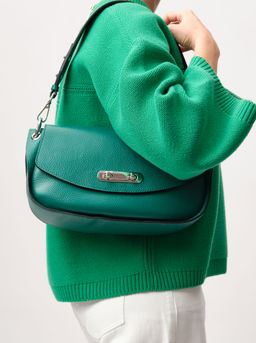 Кожаная сумка Azaro 30645 зеленый изумруд