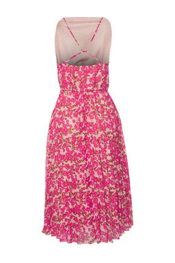 TRENDYOLMILLA Ekru Cicekli Etegi Belden Ac?lan Piliseli Midi Dokuma Elbise TWOSS25EL00581  фото 11