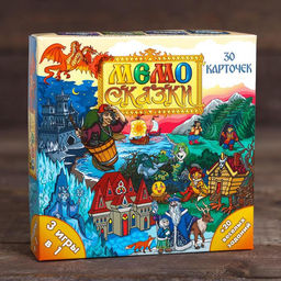 Настольная игра 3 в 1 «Мемо сказки»