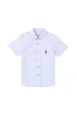 Рубашка U.s. Polo Assn для мальчика голубая короткий рукав