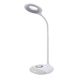 TLD-535 White/LED/250Lm/5500K/Dimmer Светильник настольный с ночником RGB, 4W. Встроенный аккумулятор 1800mAh. Сенсорный выключатель. Белый. TM Uniel.