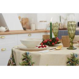 Скатерть новогодняя Этель Noble Christmas d=150см +/-3см с ГМВО, 100%хл, саржа 190 гр/м2  фото 9