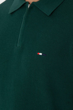 Erkek Regular Fit Yar_m Fermuarl_ Koyu Ye_il Basic Kazak - U.s. polo assn фото 7