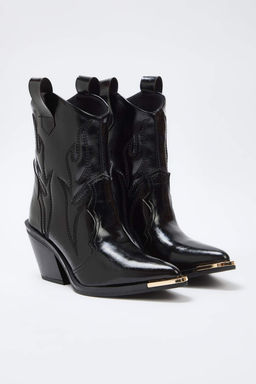 Siyah Metal Aksesuar Detayl? Kad?n Premium Kovboy Bot TAKAW26BO00090 - Trendyolmilla фото 2