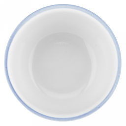 "Синий полосатик" Салатник фарфоровый 400мл, д12см, h6,6см, отводка, белый (Китай)