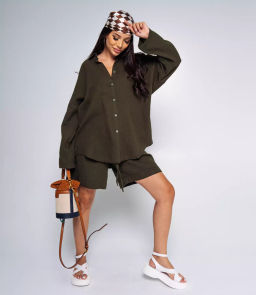 Костюм #ОБШ2490, тёмный-хаки - Dommod фото 4