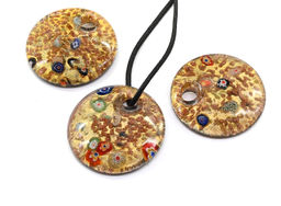 Круглая подвеска из муранского стекла 45мм цв.красный - Радуга камня фото 10