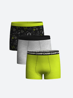 Bask?l? Erkek ?ocuk Boxer 3l?