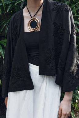 BEADED FLORAL KIMONO - Zara фото 2